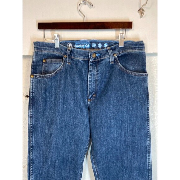WRANGLER MENS COWBOY CUT REGULAR FIT 33 X 34 STRAIGHT NEW -1121- - Picture 4 of 4